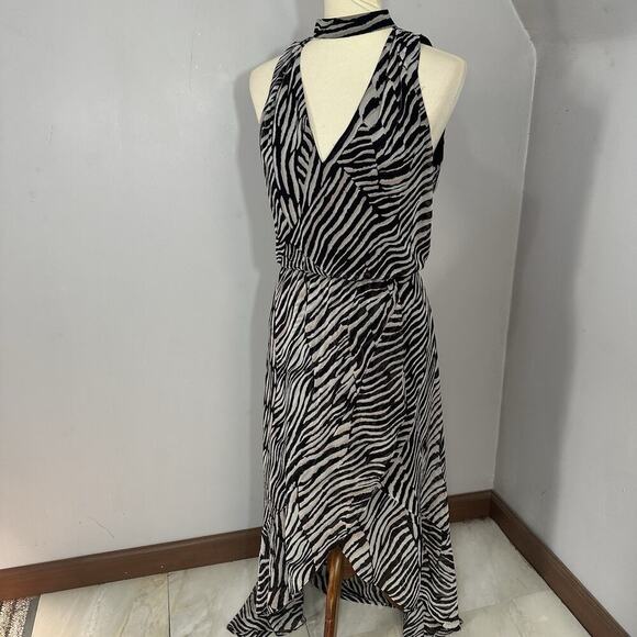 WHBM Resort Zebra Animal Print High Low Dress Size 8 Coastal Flowy Vacay Beach - Picture 16 of 16